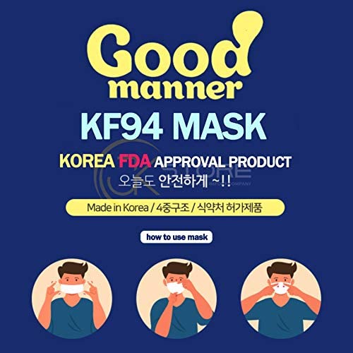 Good Manner KF94 Mask Canada (25 Masks), White Adult / Free Shipping within Canada-The Authorized Distributor in Canada. | Clear Pro Global_Good Manner